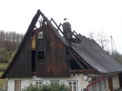 požár v Hluchově 25.12.09 2